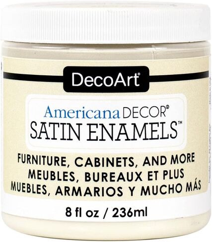 DecoArt Satin Enamels Classic Black, 8 fl oz, Jar (Pack of 3) in Kuwait