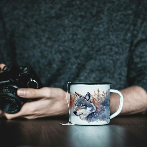 arricraft 10 pcs Wild Wolf Mountain Cup Cup Printing UV Transfer Papers ، ملصقات Cup Cup Cup Cup الملونة الملونة للماء لـ 16 أوقية كؤوس زجاجية ، هدايا للعائلة والأصدقاء in Kuwait