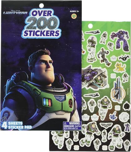 20602: Buzz Lightyear 4 Sheet Foil Cover Sticker Pad, 200+ Stickers in Kuwait