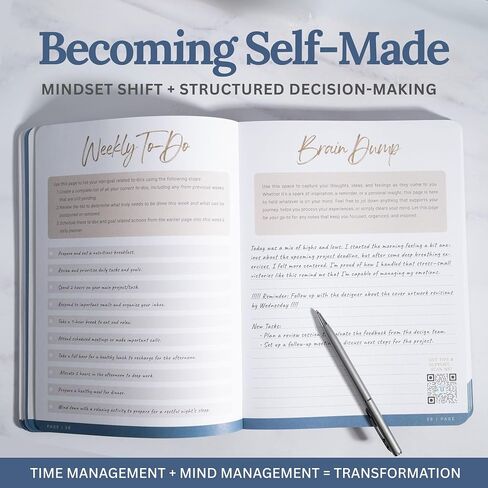 Goal Planner Journal for Men & Women: Becoming Self-Made – 90-Day Step-by-Step Goal Setting Planner with Psychology Tools & Coaching Prompts – Achieve Goals and Build Daily Habits for Success in Kuwait