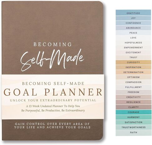 مجلة Planner المجلة للرجال والنساء: أن تصبح مصمماً ذاتيًا-مخطط تحدد الأهداف خطوة بخطوة لمدة 90 يومًا مع أدوات علم النفس ومطالبات التدريب-تحقيق الأهداف وبناء العادات اليومية للنجاح in Kuwait