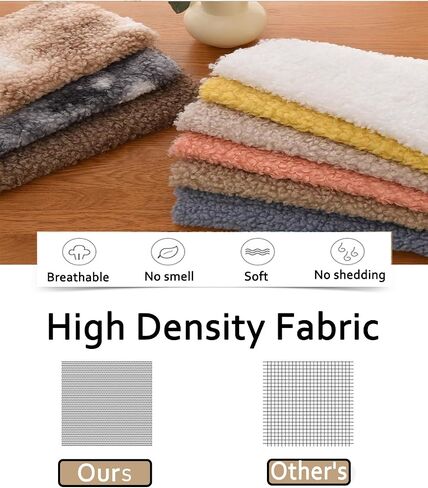 Long Pile Sherpa Fleece Fabric for Crafts 63x19in 160x50cm Faux Fur Lining Fabric Lambskin Thermal Lined Material for DIY Plush Coat Decorations Coat Hat Gloves pet House(Color:Black) in Saudi Arabia