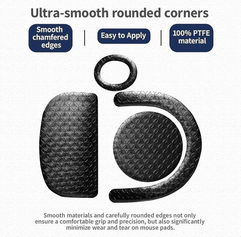 Smooth Gliding Mouse Skates for Logitech G Pro X Superlight Mouse Feet Replacement(PTFE,Black) Rounded Edges Ultra-Smooth and Durable Gaming Mouse Slider for G Pro Superlight in Kuwait