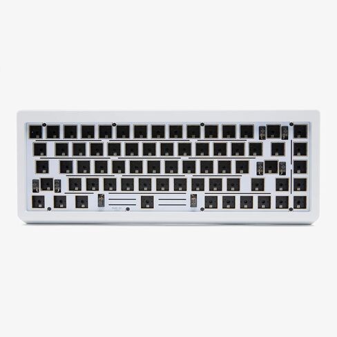 Higround Summit 2.0-65% Barebone Kit - White, Wired Mechanical Gaming Keyboard Frame, Full CNC Aluminum Case, South-Facing RGB Lightning, Gasket-Mounted Design, Triple Dampening, Hot Swappable in Saudi Arabia