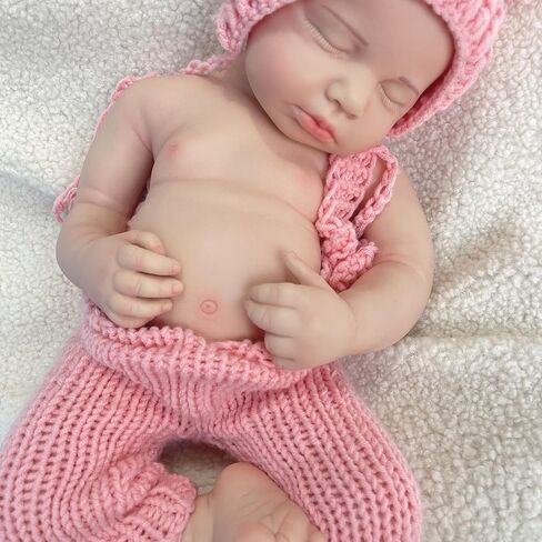 20" Full Body Solid Silicone Reborn Dolls Girl 3D Painted Newborn Baby Doll That Look Real Sleeping Babies 03 in Kuwait
