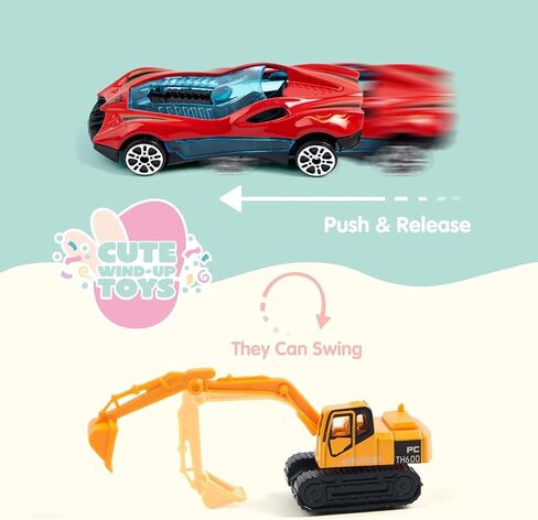 JOYIN 24 Pcs Prefilled Easter Eggs with Toys, Plastic Eggs with Colorful Cars, Basket Stuffers, Party Favors for Kids, Easter Game, Classroom Prize Supplies in Saudi Arabia