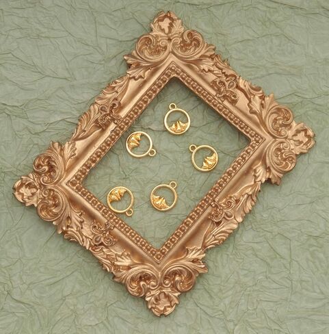 50 Pcs Circle Mountain Charms Mini Metal 1.1 x 1.4 cm Cute Pendant Supplies for DIY Jewelry Making Finding Necklace Bracelet Keychain Handmade Decoration in Saudi Arabia