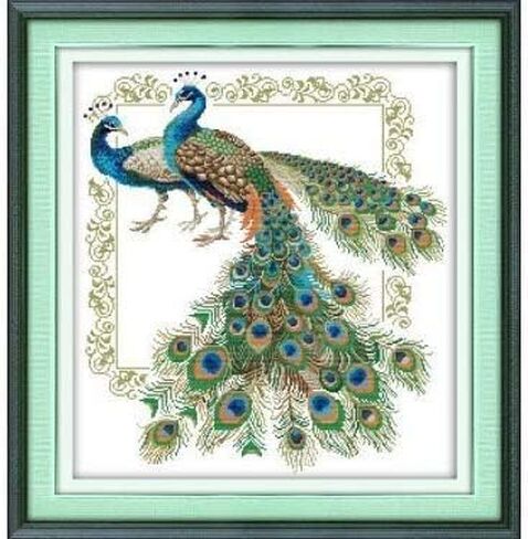 Happy Forever Cross Stitch Kits 11CT Stamped Patterns for Kids and Adults, DIY Preprinted Embroidery Kit for Beginner, Animals (D236 Dog Eternal Love, Size 11''x13'') in Saudi Arabia