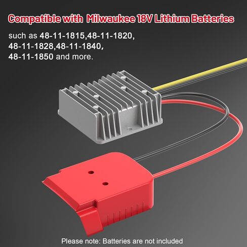 18V to 12V Step Down Converter for Milwaukee M18 Battery, DC Voltage Regulator 12V 20A 240W Automatic Buck Converter, Upgraded Power Wheel Battery Adapter with Overdischarge and Switch in Kuwait