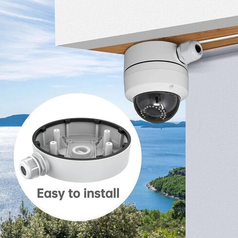 DS-1260ZJ Junction Box Bracket for HIK Bullet PoE IP Cameras DS-2CD2T87G2P-(L) SU/SL, DS-2CD2643G2-IZS, DS-2CD2683G2-IZS, DS-2CD2T47G2-(L) SU/SL, DS-2CD2T67G2P-(L) SU/SL, DS-2CD1643G2-IZS(White) in Saudi Arabia