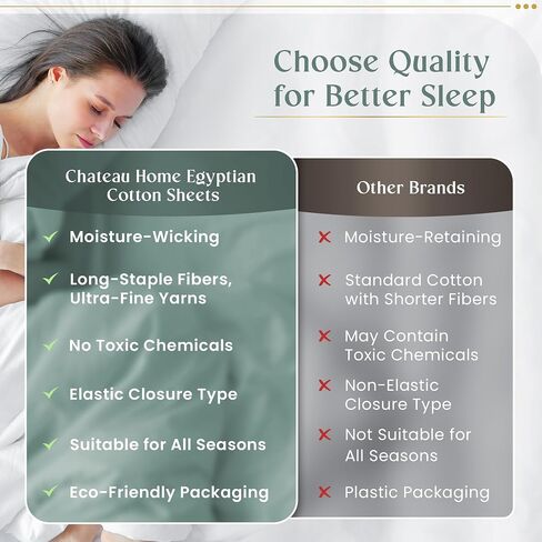 Chateau Home Collection King Size Sheets, Dark Denim, 800 Thread Count Sateen Weave 100% Egyptian Cotton, Deep Pocket in Saudi Arabia