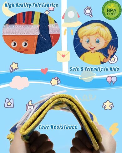 Busy Board Montessori Toys for 1 2 3 4 Year Old Girl Busy Book for Toddlers Preschool Learning Book for Fine Motor Skills, Sensory Toys for Autism Kids, Birthday Valentines Gifts for Girl 1-3 -Pink in Kuwait