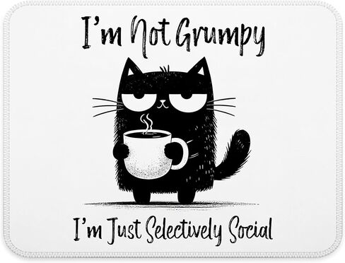 Funny Raccoon Mouse Pad, Retro Sarcastic Raccoon Meme Mouse Pads for Work Wireless Mouse Computers Laptop Desk Accessories, Coworker Sarcastic Office Gifts, Raccoon Gifts, 9.5x7.9 Inch in Kuwait