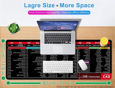 Shortcut Mouse Pad for Blender,31.4x11.7x0.07 inch Extended Large Cheat Sheet Mousepad PC Office Spreadsheet Keyboard Shortcut Mouse Mat with Non-Slip Stitched Edge 0330 in Kuwait