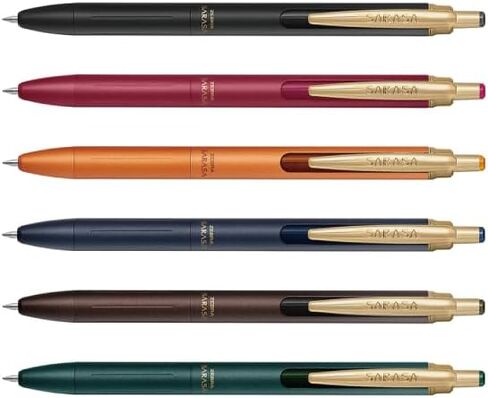 ZEBRA SARASA GRAND Gel Ballpoint Pen 0.3mm Green Black + 10 Refills, qullity original Black slim pen case in Kuwait