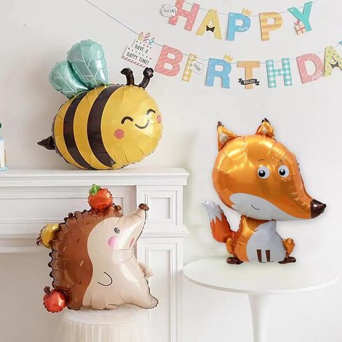 البالونات النحل 6 أجهزة كمبيوتر محببة على شكل هيليوم على شكل حزب كرتون غابات البالونات غابة Safari موضوع خلفية الأطفال زخارف حفلة عيد ميلاد لوازم اللوازم in Kuwait