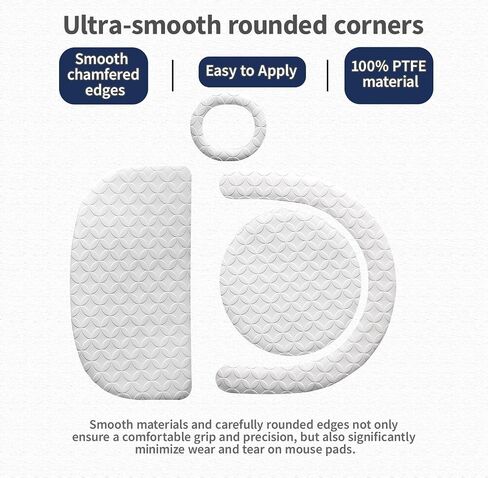 Smooth Sliding Mouse Skates for Logitech G Pro X Superlight 2 Mouse Feet Replacement(PTFE,Black) Rounded Edges Ultra-Smooth and Durable Gaming Mouse Slider for G Pro Superlight 2 in Kuwait