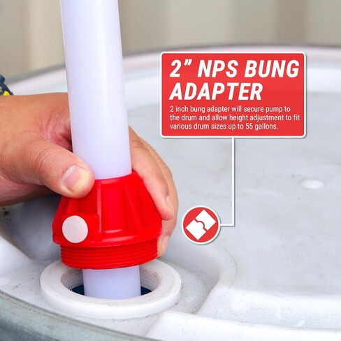 مضخة طبلة سيفون شديدة التحمل خالية من مادة BPA من TERA PUMP لمضخة طبلة برميلية سعة 55 جالون، مضخة يدوية رائعة لحالات الطوارئ in Kuwait
