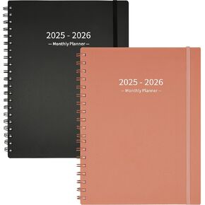 2 أجهزة كمبيوتر-مخطط شهري 2025-2026 (7.4 '× 9.6' ') ، 2025 تقويم 18 شهرًا من يناير 2025-يونيو 2026 ، مخطط أكاديمي مع علامات تبويب وجيب شهرية ، مثالية للمدرسة والعمل ، ورقة 120GSM سميكة