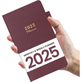 2025 Pocket Planner ، يعمل مخطط أسبوعي وشهري يمتد من يناير 2025 إلى ديسمبر 2025 ، كتاب مخطط تقويم Hardcover 2025 مع علامات تبويب ، جيب داخلي ، مثالي لمستلزمات المنازل المنزلية ، A6 Pocket Parse Mini Size (3.8 "× 6.6")