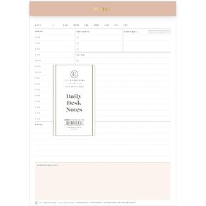 Blue Sky Desk Notes, 7" x 9", Non-Dated Daily Notepad, Perforated Pages, Tear-Off Trim Tape, Task Planner for Office, Home and School (Desert Rose, 7" x 9")