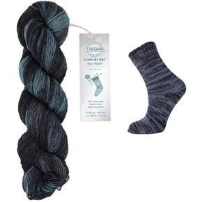 Troyarn Comfort Feet (2- حزمة skeins) خيوط مطلية باليد 75 ٪ من الصوف Merino Superwash و 25 ٪ من بولي أميد (غرامة / رياضة 2) / (2 × 3.52 أوقية - 2 × 100 Gr) / (2x360 ياردة 2 × 330 MT) (11263 - SALSA) in Kuwait