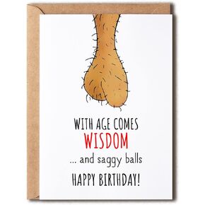 Birthday Cards For Him - Funny Rude Adult Theme Perfect For Birthday - Funny Anniversary Card For Husband And Boyfriend, 5 x 7 inches