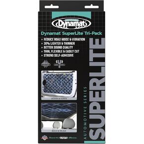 Dynamat 10612 18" x 32" Self-Adhesive Sound Deadener with Superlite Tri-Pack, (Set of 3),Blue