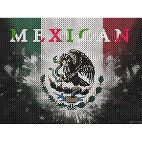Qaceyid Mexican Flag Eagle Diamond Art Paint Art Kits للبالغين الماس الفني اللوحة الماس مجموعات فنون فنية 5D