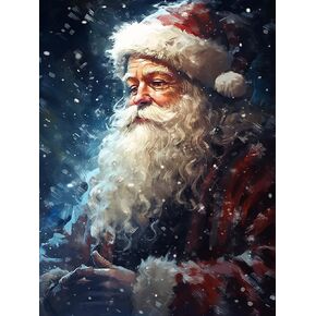 VAIIEYO Diamond Art Painting Santa Claus, 5D Diamond Art Kit for Beginners, DIY Paint with Round Full Drill Diamonds Paintings Gem Art for Home Wall Decoration Gift-12X16 Inch-10