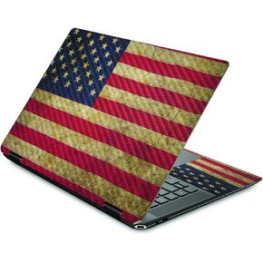 MIGHTY SKINS Carbon Fiber Skin Compatible with HP Spectre X360 16" (2022) - Vintage Flag | Protective, Durable Textured Carbon Fiber Finish | Remove, & Change Styles | Made in The USA