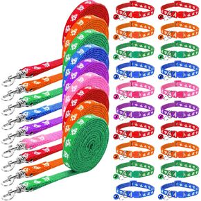 48 PCS من طوق الكلاب هاواي ومقود مجموعة قابلة للتعديل هاواي الصيفية جرو الياقات النايلون النايلون للحيوان