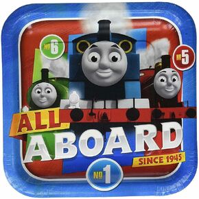 Thomas All Aboard 9 Inch Paper Plates - 8 Per Pack