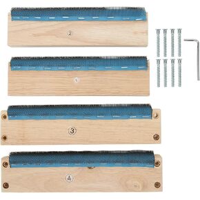 Embroidery Strip Frame Kit, 1 Set 9.8in 4 Sides Household Sturdy Solidwood Easy Assembly Rug Hooking Frame with Screws Wrech Embroidery Hoop for Tufting DIY Stitching Sewing Craft
