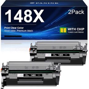 148x أسود تونر خرطوشة استبدال HP 148A 148X W1480A W1480X خرطوشة الحبر الأسود لـ HP Pro 4001DW 4001DN 4001N MFP 4101FDW 4101FDN PRINTER (2 Pack ، with Chip)