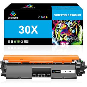 LeciRoba Compatible 30X Black High Yield Toner Cartridge Replacement for HP 30X CF230X 30A CF230A for HP Laserjet Pro M203dw M203dn M203d MFP M227fdw M227fdn M227sdn Printer (High Yield, 1-Pack)
