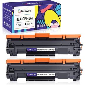 48A CF248A استبدال خرطوشة الحبر المتوافقة مع HP 48A CF248A العمل مع HP M15W M29W M28W M15A M31W M16A M16W M28A M29A M30W الطابعة (Black ، 2-pack)