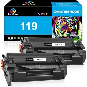 LeciRoba 119 Black Toner Cartridge Replacement for Canon 119 CRG-119 II Toner for Canon imageCLASS MF5800 /5900/6100 Series, MF410 Series, LBP6300 / 6600 Series, LBP250 Series Laser Printer (2-Packs)
