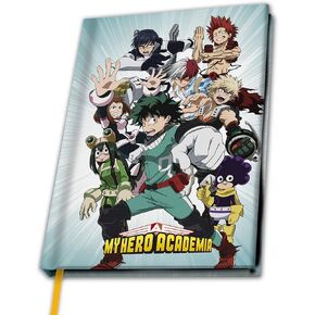Abystyle My Hero Academia Heroes A5 Hardcover Notebook Reasons 8.5 "× 6.1" مع 180 صفحة الأنيمي مانجا مكتب اللوازم الإكسسوارات ميرش هدية