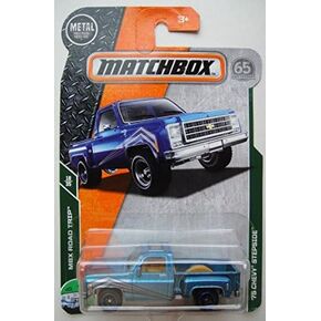 رحلة طريق Matchbox ، Blue '75 Chevy Stepside 18/35 بطاقة الذكرى السادسة 65