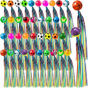 40 PCS ملونة حرير الشريط كرات كرات الحفلات الحفلات للأطفال ، كرات نطاط بالجملة لحفلة عيد الميلاد ، حفلة منزلية ، مواد غودي حقيبة
