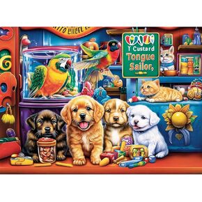 300 Piece Puzzles for Adults,Unique Fun Animal Jigsaw Puzzles 300 Piece for Adults Kids Seniors,Animal Pet Lover Puzzle for Kids Ages 8-10 10-12,Challenging Puzzles Perfect for Game Nights,20.5*15 In