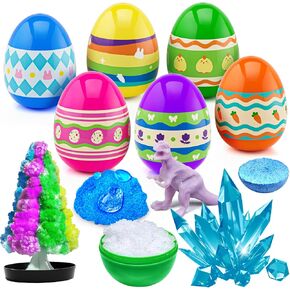 6pcs prected Easter Easter Eggs with STEM Science Hunt Easter Stains Successers Party Faves Favors for Boys and Girls
