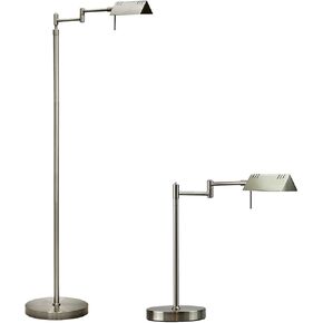 O'Bright LED صيدلية الحزمة ومصباح الطاولة ، 12W LED ، المدى الكامل التعتيم ، 360 درجة الأرجوحة الأسلحة ، ومصباح القراءة والمهمة للعمل الحرفي والخياطة ، النيكل المصقول بالفرشاة