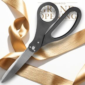 25 Inch Ceremony Scissors Black — Heavy Duty Shears 25" Black Giant Scissors for Grand Openings Large Ribbon Cutting Shears for Special Events and Ceremonies