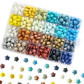 600pcs ختم مجموعة الشمع مع حبات ختم الشمع ، حبات النجمة المحظوظة لختم الرسائل وختم الغلاف زفاف دعوة حزمة النبيذ غلاف الهدية (الأرجواني الوردي)
