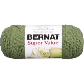 Bernat Super Value Yarn, 7 oz, Gauge 4 Medium Worsted, Forest Green