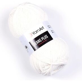 1 Skein (Ball) Yarnart Jeans Plus - Knitting Yarn, Baby Yarn, Amigurumi Yarn, AntiPilling, Blanket Yarn, Acrylic Yarn, 55% Cotton Yarn, 3.52 Oz, 174.98 Yds (70)