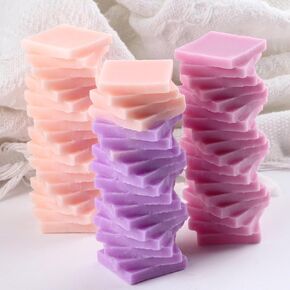 Rotating Square Candle Molds Stacking Square Silicone Candle Mold Geometric Pillar Resin Casting Mold for Candle Home Decorate Mold Candle Making Mold Aromatherapy Gypsum Candles Clay Craft
