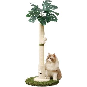 Cat Scratching Posts أشجار القط 35.43 "طويل القامة مع لعبة Cat Rop